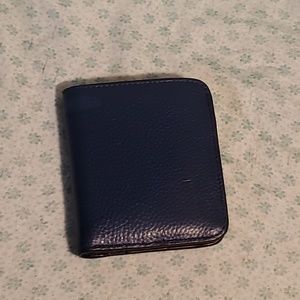 Womens blue leather wallet
